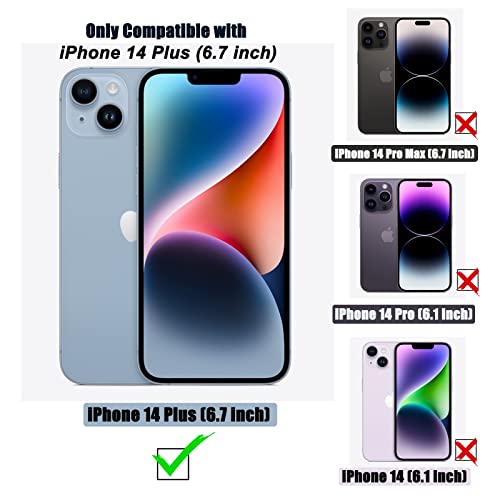 Sobln For Iphone 14 Plus Case Glitter Magnetic Work With Magsafe Full Camera Lens Protection Luxury Plating Cute Bling Clear Shockproof Slim Phone Case For Women Girls (Pink) #TOP1