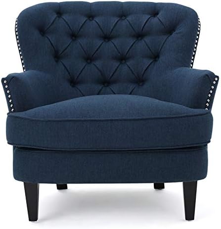 Home Reserve Parmelee Club Chair Wingback Chair for Living Room one Seater Sofa |Luxury Rest Chair Arm Chair Blue