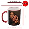 Danny De Vito and Beloved ham Art, Rum Ham Mug, Gift for Birthday, Christmas, for Men, Coffee, Tea Mug 11oz Ceramic Rim Mug. (Red Rim) #4