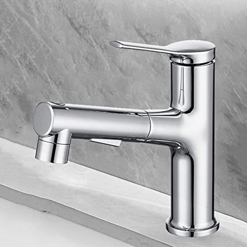Robinet extractible pour laver le visage facilement au lavabo de bain