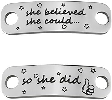 Rantanto 1 Pair Shoe Lace Tag Inspirational Shoe Lace Charm For Female