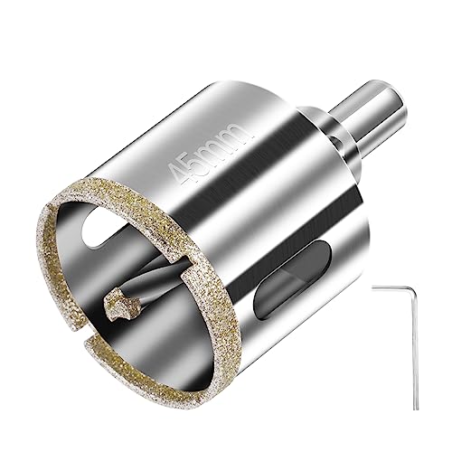 Flintronic 45mm Broca de Diamante Cristal Sierra con Piloto Central Taladro Hueco de Perforación