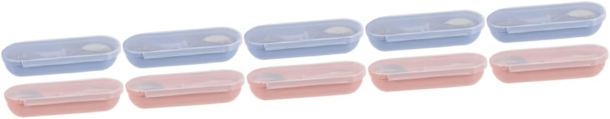 BESPORTBLE 10sets Boy Girl Cutlery Set Fork Spoon Set for Boys and Girls Stainless Steel Storage Boxes