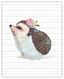 Baby Hedgehog Watercolor Nursery Decor: Baby Room Decor for Girls or Boys Nursery; Unique Wall Art Decorations for Girl, Boy & Kids Room | Unframed Posters 8x10'