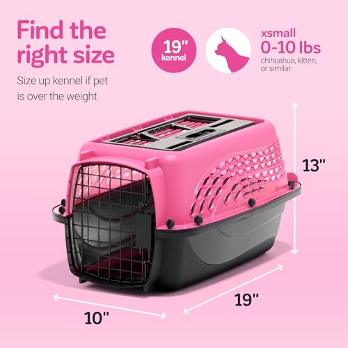 Petmate 21227 Two Door Top Load 19-Inch Pet Kennel, Pearl Honey Rose and Coffee Ground Bottom by Petmate - Image 4