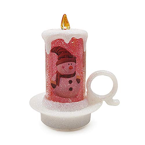 YOUCHOU Muñeco De Nieve Navideño Vela De Navidad Luz LED Fiesta Electrónica Decoración De Ambiente De Navidad Fiesta En Casa Fiesta De Bodas Decoración Cover