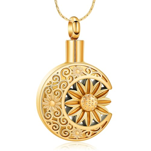 Collier funéraire tournesol pour garder l'être aimé près de votre cœur