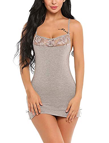 Image of Women's Poly Lycra Solid Above Knee Baby Doll Set