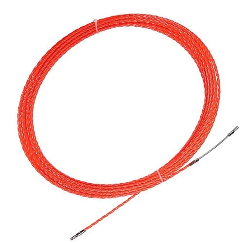 outdoor extension 4mm Nylon Electric Cable Push Pullers Duct Rodder Snake Fish Tape Wire Red Guide Device Wiring Installation 10 Meters to 50 Meters solar sheathed(10meter)