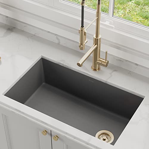 Kraus Kgu-55Grey Forteza Granite Kitchen Sink, 32 Inch, Grey #TOP2