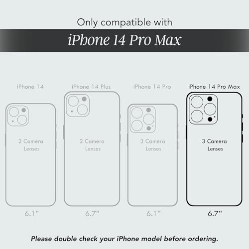 COCOMII - Rectangle Case Compatible with iPhone 14 Pro Max - Exquisite Opalescent Pearl Protective Phone Case for Women, Real Seashells, Rectangle Edges Iridescent Glitter Shockproof - Mother of Pearl