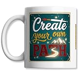 Create Your Own Path Inspirational Coffee Mug - Follow The Light Design - Hopeful Motivation Gift - 11oz Ceramic Cup