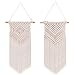 SUCHDECO Macramé Mural Tapisserie Tissée en Macrame Bohème Lot de 2 Tenture Murale Décoration Chambre Salon Suspendue Deco Anniversaire Mariage, 42cm (L) x 25cm (W)
