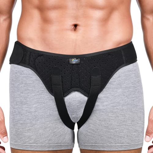 TENB Inguinal Hernia Belt for Men &amp; Women - Bilateral/Double Hernia Support for Pre &amp; Post Surgery, Breathable &amp; Discreet Groin Truss with 2 Removable Compression Pads - Adjustable Fit for Pain Relief &amp; Daily Comfort