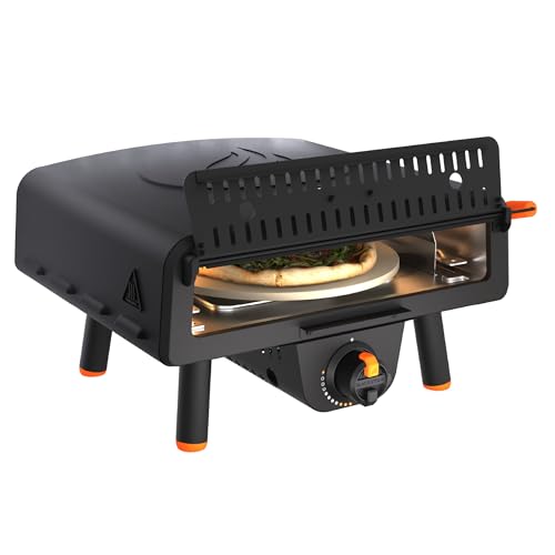Blackstone 2379 Tabletop Pizza Oven with 13” Rotating Pizza Stone, Black