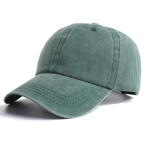 Image of Women's Vintage Baseball Cap with Ponytail Hole & Adjustable Strap - Breathable Cotton Blend Hat for Outdoor Sports, Hiking, Tennis & Golf, Sun Shield & Sweat-Wicking Lining, Lightweight,