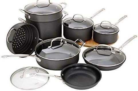 Cuisinart Chef's Classic Nonstick Hard-Anodized 14-Piece Cookware Set