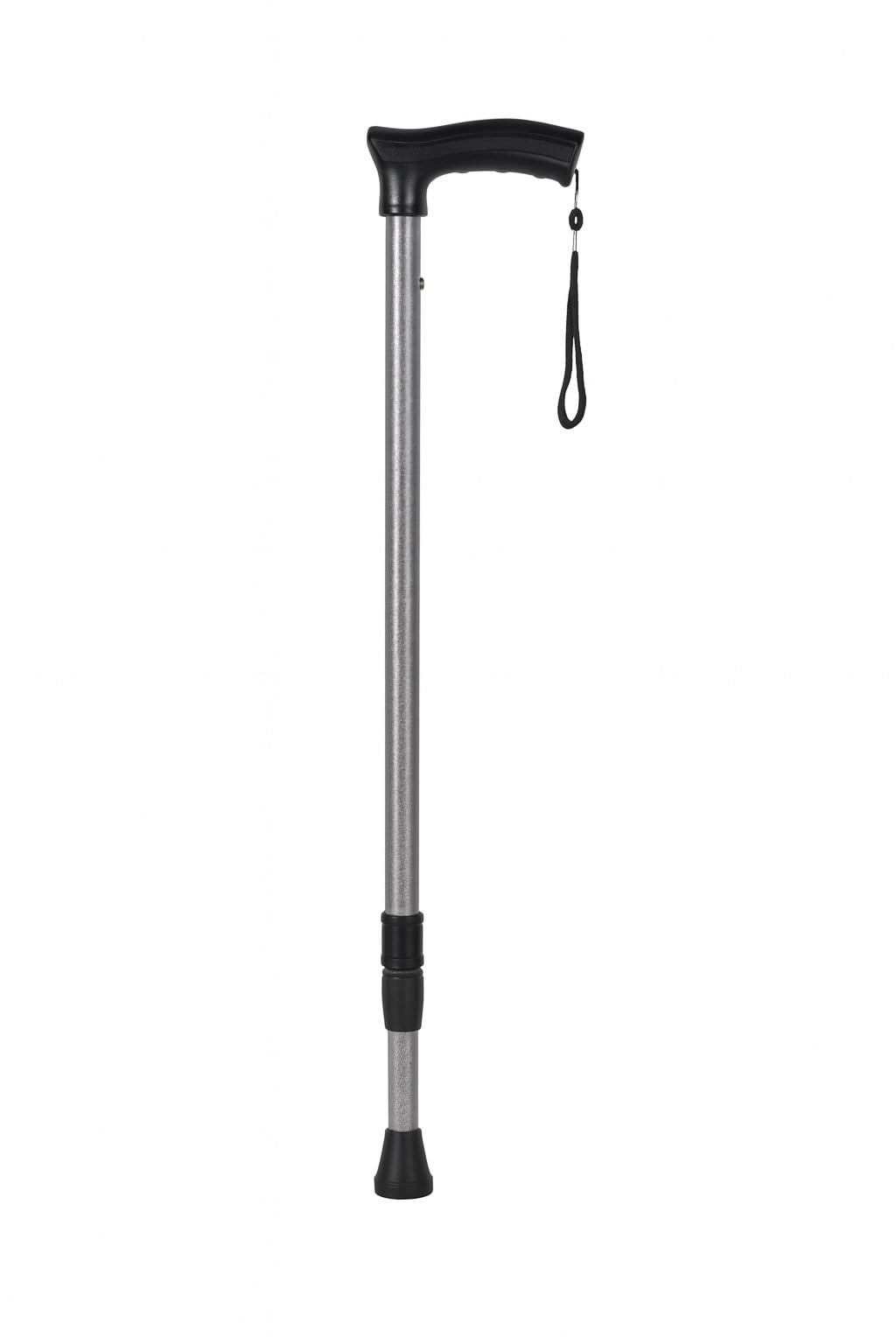 Single Leg Walking Stick for Old People Adjustable Height Heavy Duty Mild Steel Cane for Senior Citizens & Patients Lightweight, Portable Medical Walking Aid with Anti-Slip Base (Silver)-image-16