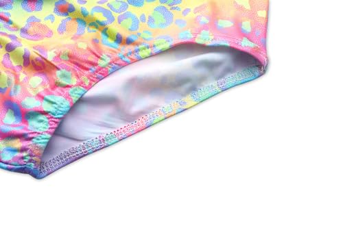 Image of iLover Girls Sparkle One Piece Swimsuits Crossback Swimwear Beach Bathing Suit with Adjustable Strap 4-10 Years