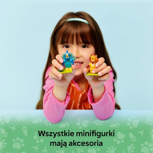 LEGO Minifigurki Seria 28 — Zwierzęta, tajemnicze pudełko, 1 z 12 kolekcjonerskich minifigurek: małpka, lew, żaba, króliczek i inne, mała zabawka i upominek dla dzieci w wieku od 5 lat 71051