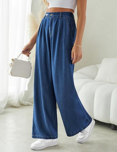 Wide Leg Jeans for Women High Waisted Baggy Jeans Womens Wide Leg Lounge Pants Stretch Bell Bottom Wide Leg Pants3