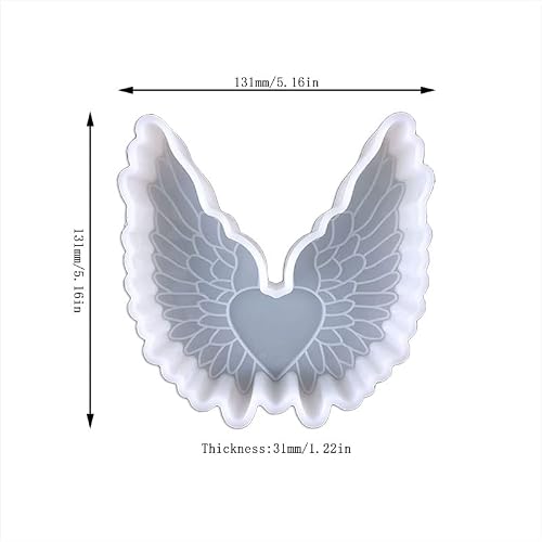 Duawenki Love With Angel Wings Shape Car Freshie Silicone Mold For Making Soap Aroma Beads Car Freshie Pendant Candle Resin #TOP1
