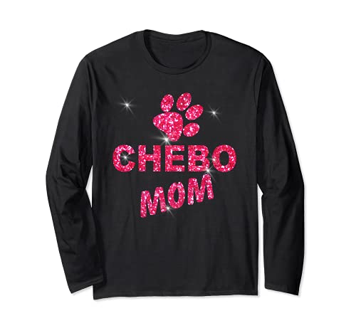 CHEBO DOG MOM Long Sleeve T-Shirt, Black
