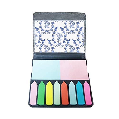 Marqueur de page feuille aux symboles bleus de finition premium