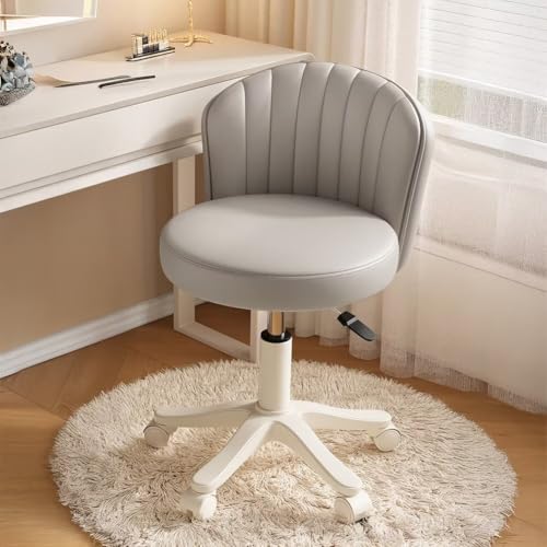 椅子 PUレザー イス デスクチェア おしゃれ ダイニングチェア カウンターチェア パソコンチェア 丸椅子 キャスター付き椅子 子供用 レワーク 仕事 在宅勤務 （30*30*43-53cm）