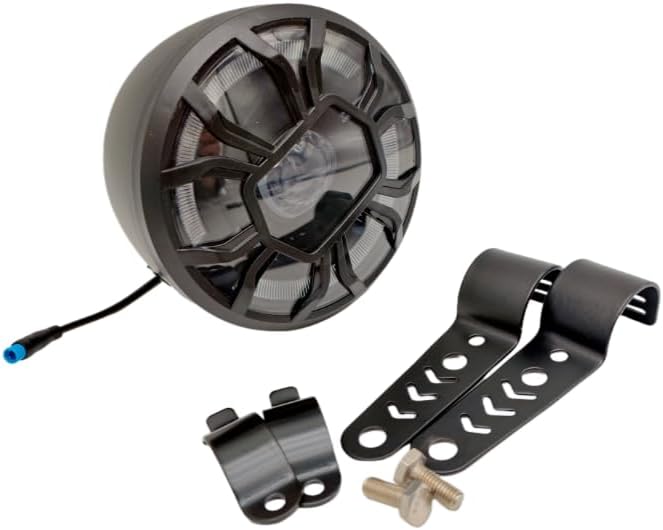 Original Headlight for OUXI V20 Electric Bike Bicycle LED Front Light with Bracket Replacement Part