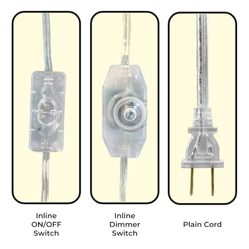 Royal Designs, Inc. Lamp Cord Molded Plug with On/Off Switch, Stripped Ends Ready for Wiring, SPT-1 UL Stamped, 8 ft, Silver by Royal Designs, Inc. - Used condition - Image 3