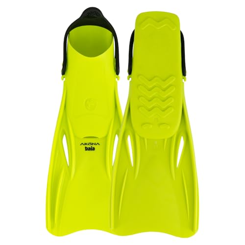 Akona Baja Snorkeling Fins – Lightweight Travel Open Heel Swim & Snorkel Fins, Comfortable Adjustable Strap, Efficient Propulsion – Perfect for Beach, Resort & Warm Water Adventures
