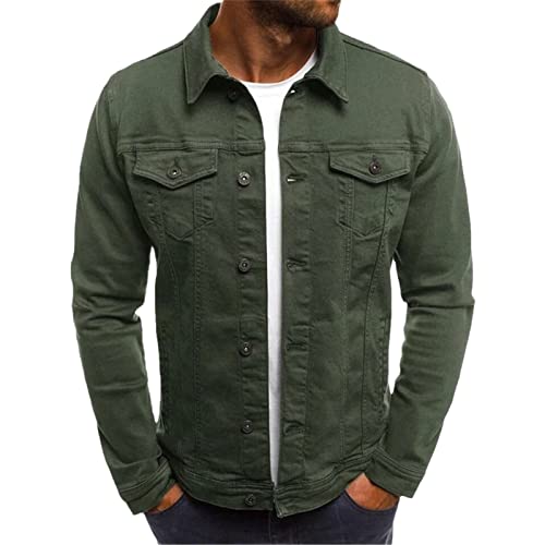 Veste en jean pour homme Kelsiop vêtements d'extérieur à revers avec poche style décontracté