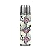 TIZORAX Taza de Vacío de Doble Pared con Diseño de Calavera de Azúcar y Flor, de Acero Inoxidable Aislado, Botella de Agua de Viaje, Taza de café Termo de 473 ML