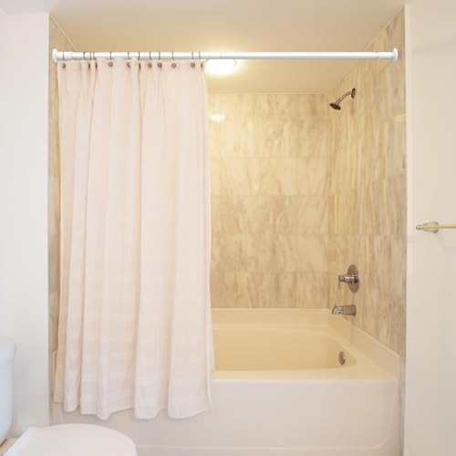 ZOCONE Tension Curtain Rod 51-148 Inch (4.25-12Ft), Extra Long Outdoor Tension Rod for Patio, Shower Curtain Rod No Drilling, Heavy Duty Tension Rod for Bathroom Window, Easy to Install, White by ZOCONE - Image 6