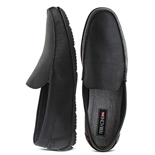 Mocassim Capri Masculino Ferracini, Leblon Preto, 40