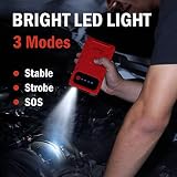 Portable Jump Starter, Rosfim 1200A Car Battery Jump Starter Pack (Up to 6.5L Gas or 4.0L Diesel Engine) 13200mAh Power Car Starter with LED Flashlight 12V Lithium Portable Car Battery Booster Pack - 6