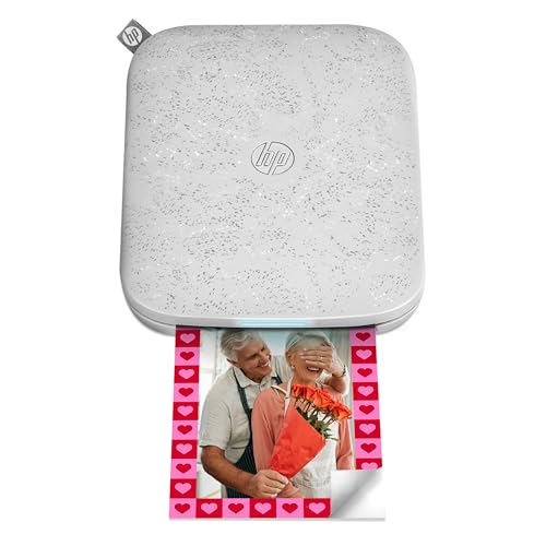 HP Sprocket 2x3 Impresora de Fotos instantánea para Smartphone - Portátil, inalámbrica en Color - Fotos Zink Adhesivas - Compatible con iOS y Android vía Bluetooth con App Divertida - Luna Perla