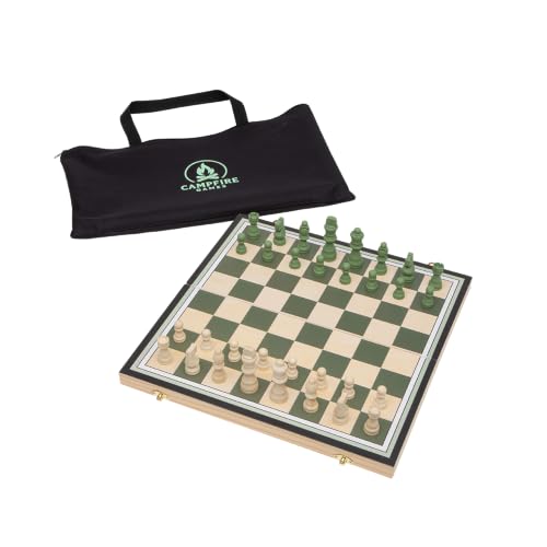 Campfire Games Chess Board Game for Kids and Adults, Travel Chess Set, 8+