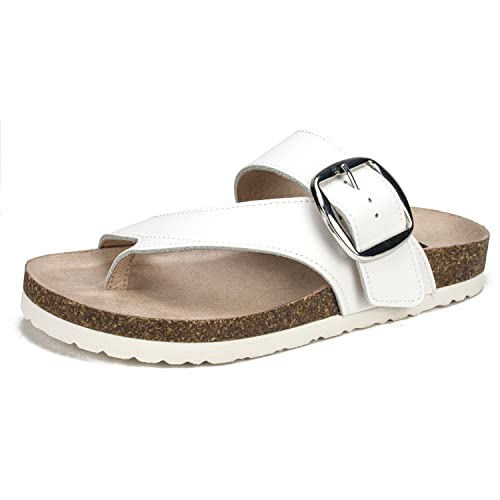 WHITE MOUNTAIN Women's Harley Footbed Sandal, White/Leather, 9 by WHITE MOUNTAIN - Used condition - CA$62.05