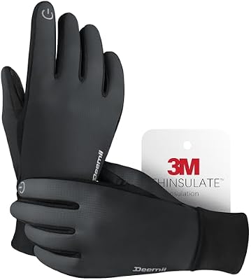 Deemii Winter Gloves with 3M Thinsulate – Lightweight, Water‑Resistant Touch‑Screen Gloves for Men &...