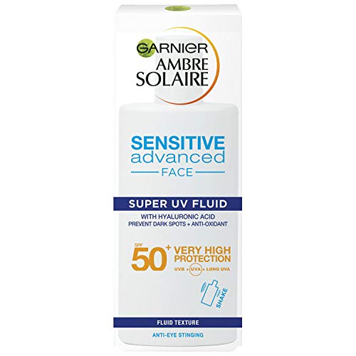 Fluide UV Garnier Ambre Solaire anti trace blanche peau sensible