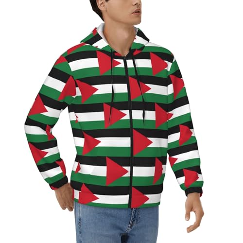 Sweat à capuche homme Palestine au design soigné et cordon de serrage