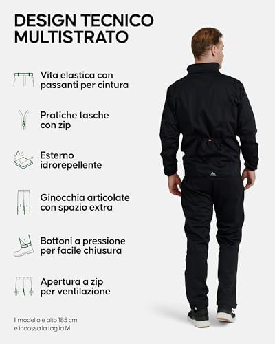 Pantaloni Softshell Danish Endurance Uomo - Fodera In Pile, Antivento, Idrorepellenti, Traspiranti, Per Trekking E Outdoor