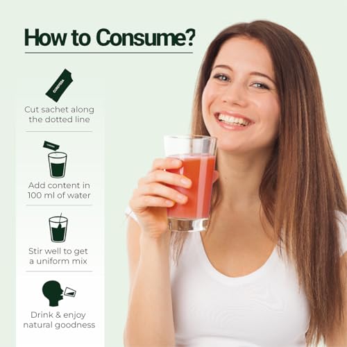 Cureveda Hair Bioten Grow Plant Based Biotin 10000 mcg Powder Supplement for Men & Women | Healthy Scalp and Hair Growth, No Added Sugar, Natural Pomegranate Flavour 30 Sachets