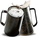 Granatan Black Beer Mugs Set of 2, Beer Mugs With Handles 12oz, Plastic Beer Mugs for Freezer