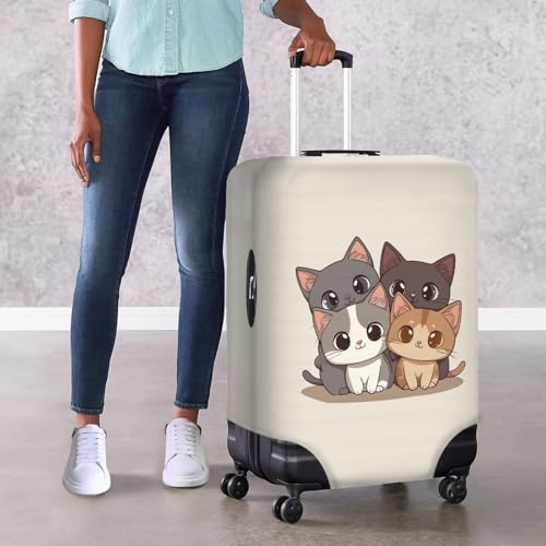 TODIYADDU Lovely Family Cat Suitcase Cover 18 inch Custom Luggage Cover for Women Men Washable Suitcase Protector Luggage Accessories for Outdoor Long Distance Travel, XL by TODIYADDU - Used condition - Image 6
