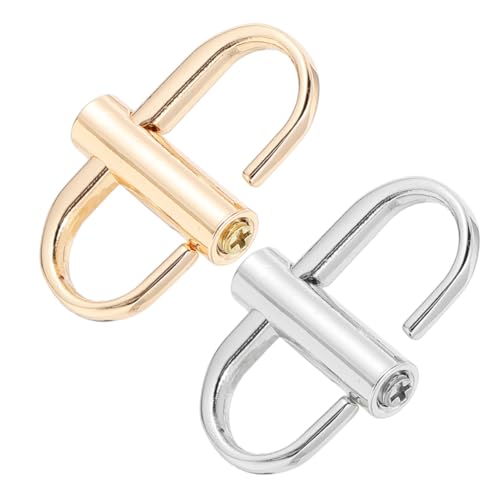 WOONEKY 4pcs Metal Buckle Chain Strap Adjusters for Handbags and Backpacks Screw Fastening Buckles Chain Shortening Clips Suitable for Bag Straps and Belts Hard Structure Design