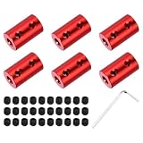 QUARKZMAN 6 Stück Starre Kupplung 3,17mm bis 4mm Bohrung Rot