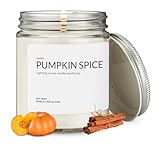 1OAK Soy Wax Scented Candles - Pumpkin Spice - Long Burning, Hand-Poured (9oz.)